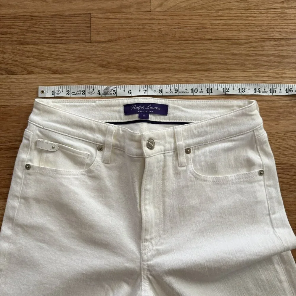 Ralph Lauren Purple Label Slim Fit 105 White Jeans - Picture 3 of 11